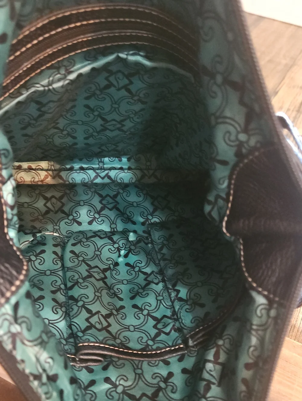 Stone Mountain Black Pebbled Leather Hobo Crossbody Bag with Dual Front‎ Pockets